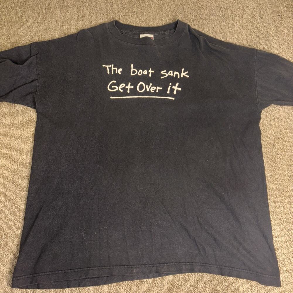 Titanic The Boat Sank Parody T-shirt Black XL 24x28